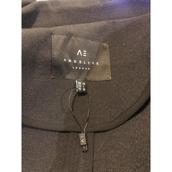 Angel Eye London Size 10 Black Coat Piping - Picture 5 of 5